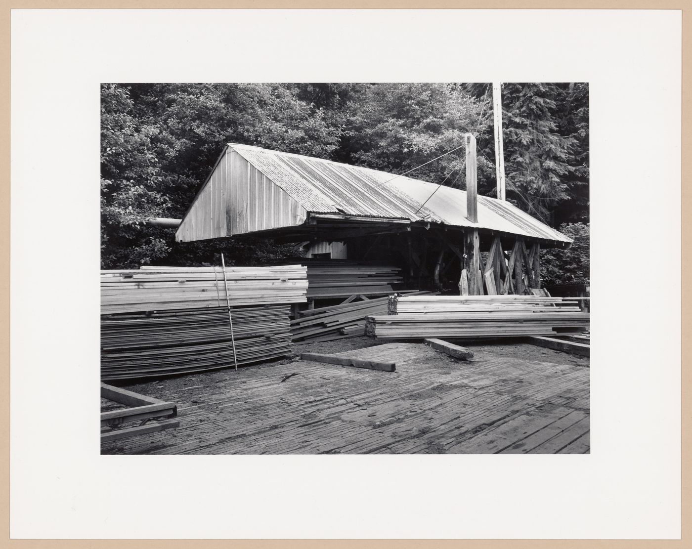 Detail of sawmill structure, Cove Mills, Telegraph Cove, British Columbia, from the series The Forms of Canadian Industrial Architecture