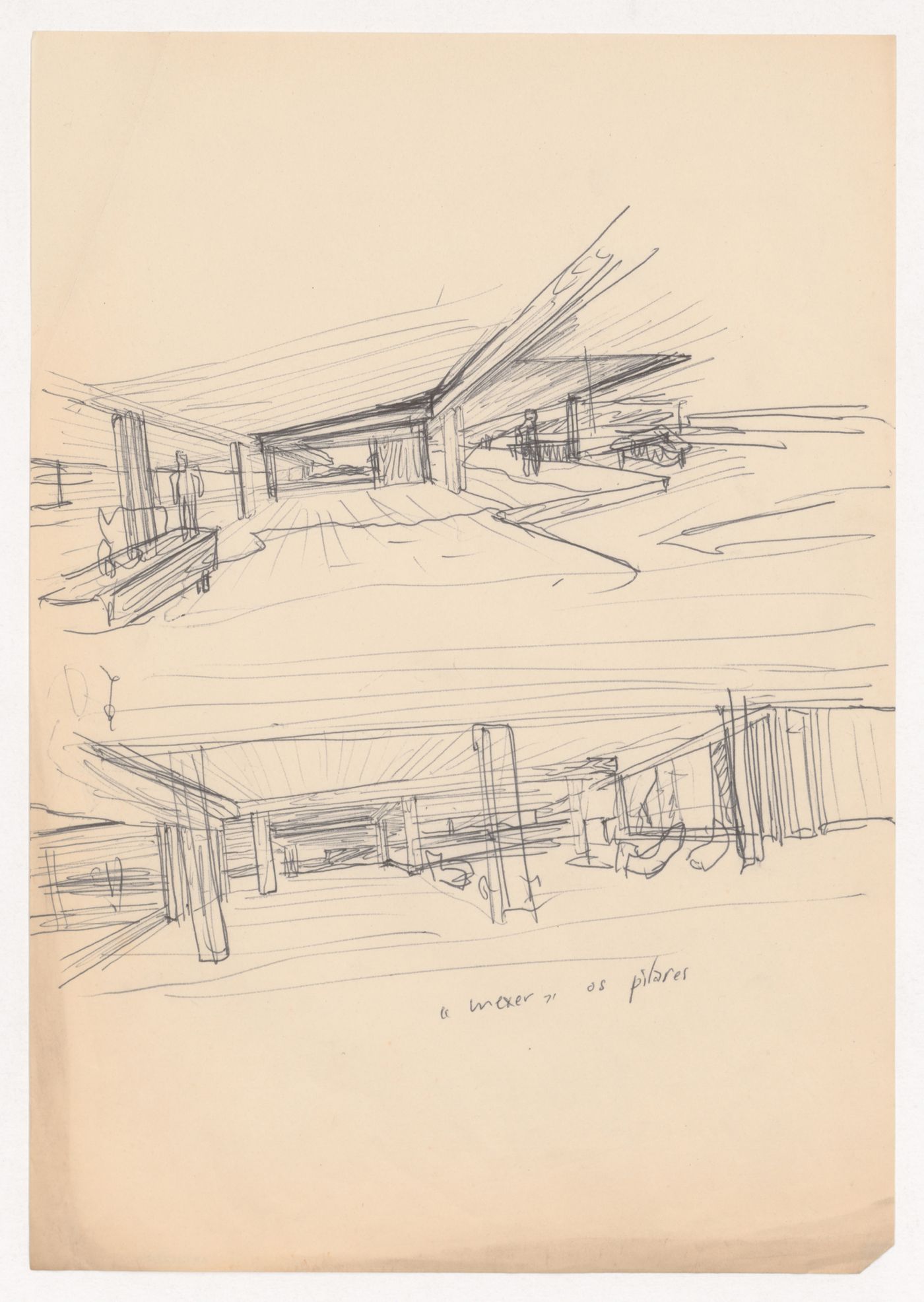 Sketches for Piscina das Marés [Ocean swimming pool], Leça da Palmeira, Matosinhos, Portugal