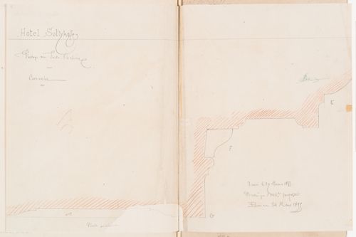 Profile for the cornice for the porte cochere, Hôtel Soltykoff