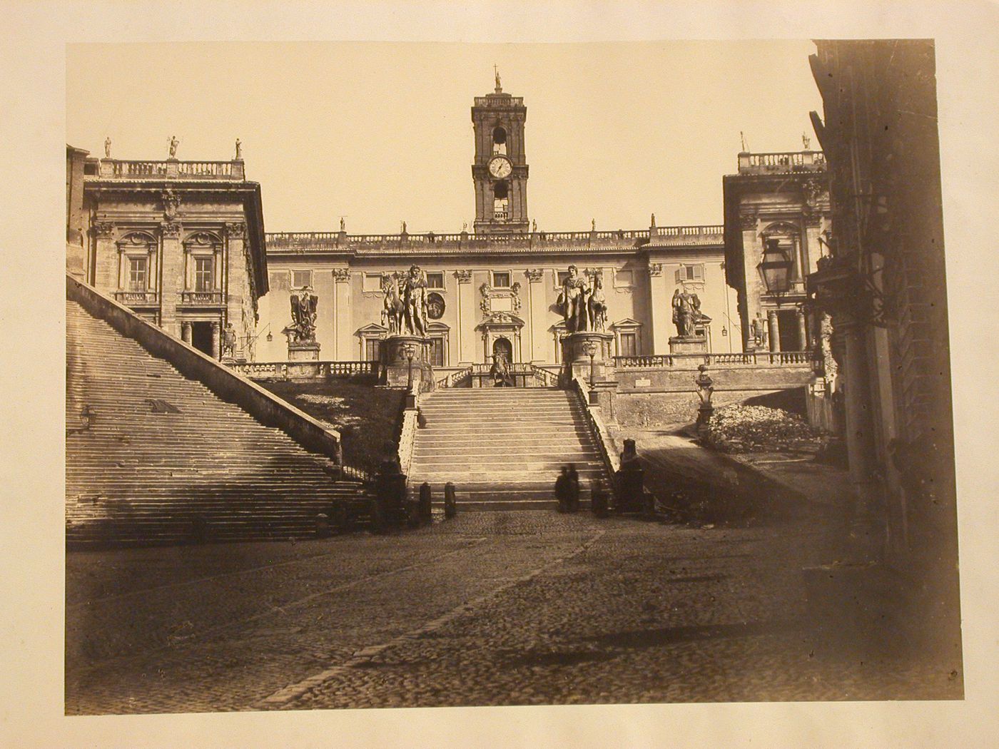 Capitol and Palazzo Senatorio from below, Rome, Italy