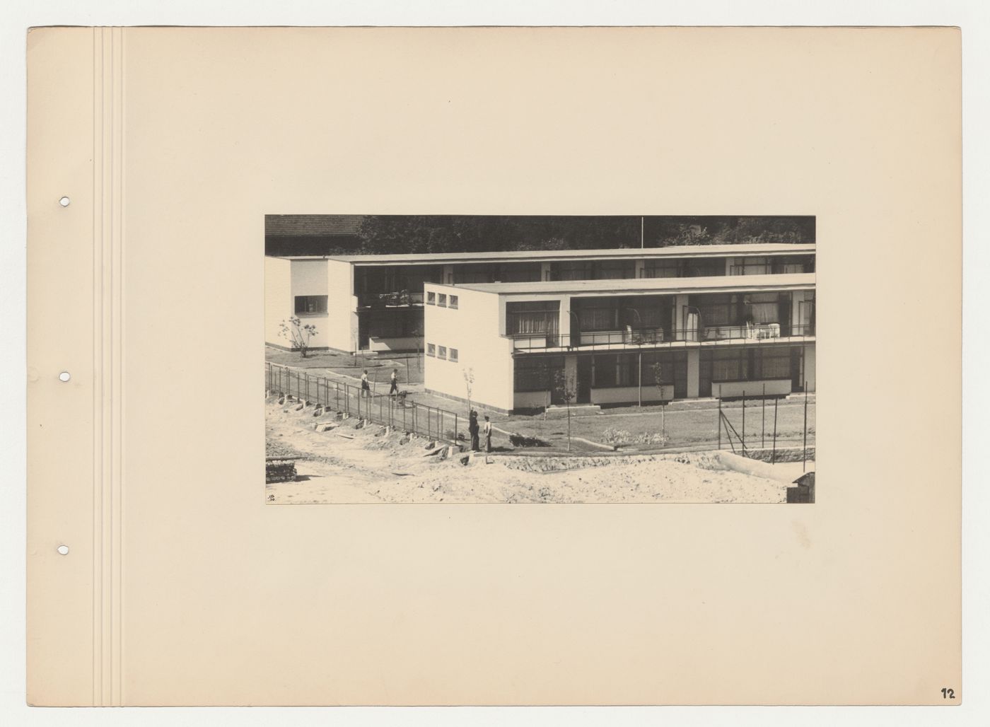 View of the south façade of the Budge Foundation Old People's Home, Frankfurt am Main, Germany