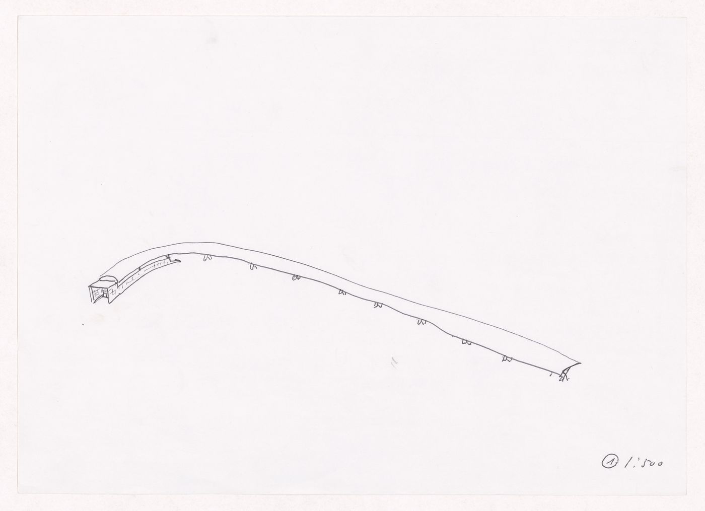 Sketch axonometric view for Estudo Urbanístico da Lagoinha, Belo Horizonte, Brazil