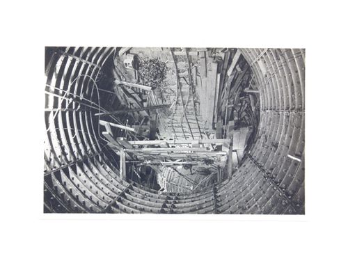 View of construction of underground Readwall Tunnel, London, United Kingdom