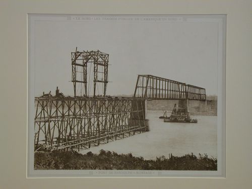 Le Rond. Les Travaux Publics de l'Amerique du Nord. Pont de Randolph. Montage.