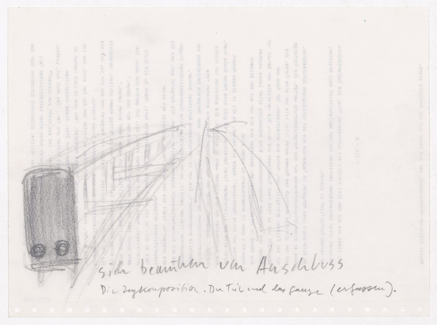 Housing Pilotengasse, Vienna-Aspern: Conceptual sketches, including siteplans, plans, elevations, and perspectives