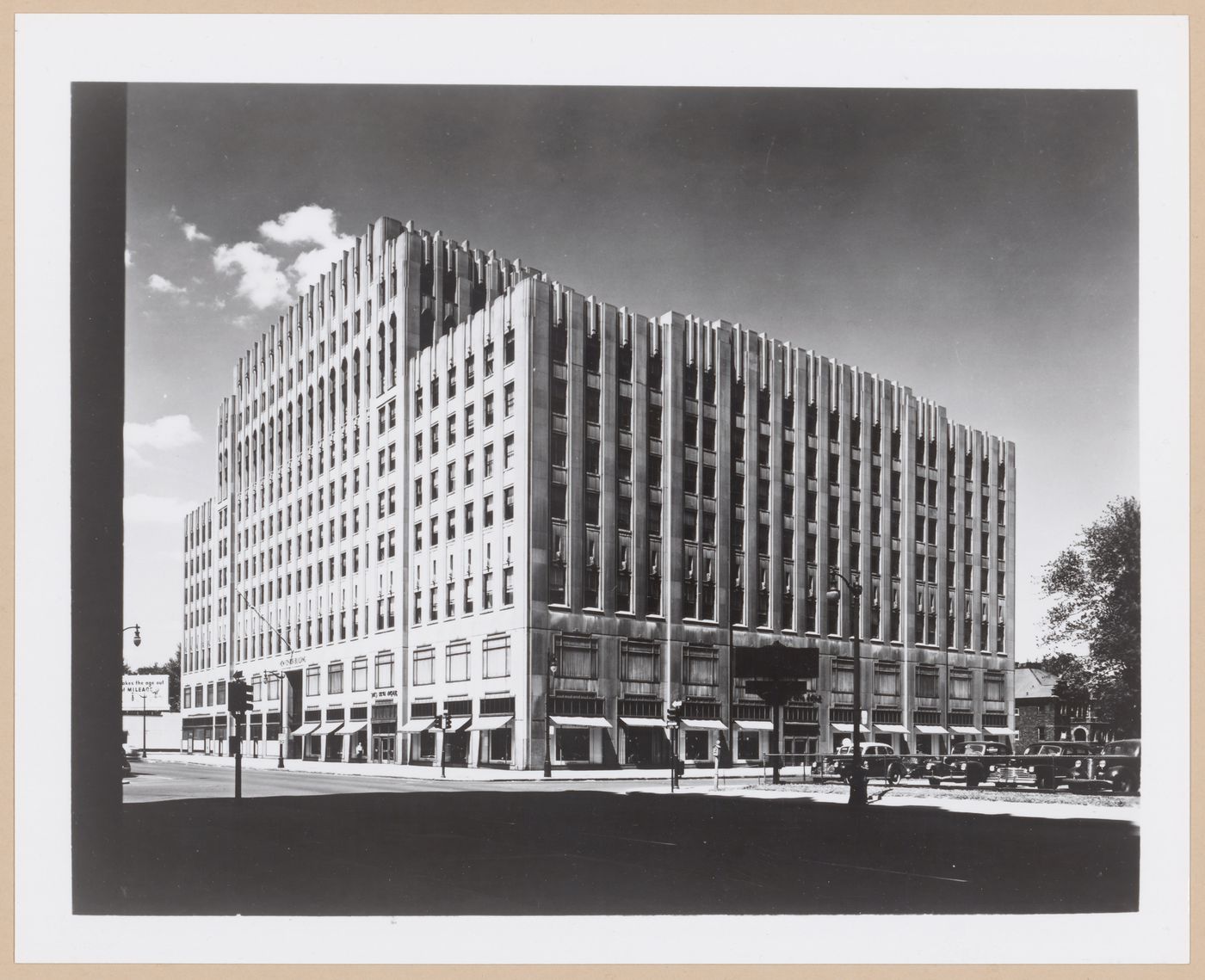 View of the principal and lateral façades of the New Center Building (now the Albert Kahn Building), Detroit, Michigan