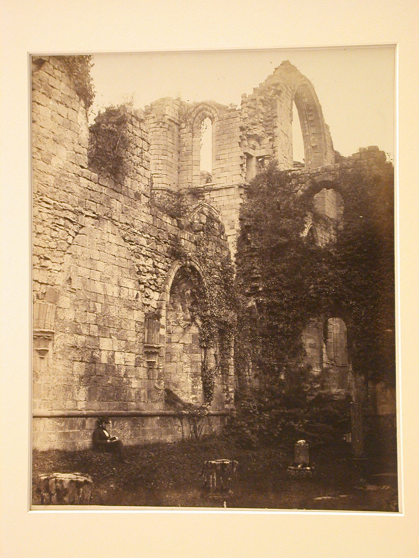 View of Fountains Abbey ruins, North Yorkshire, England