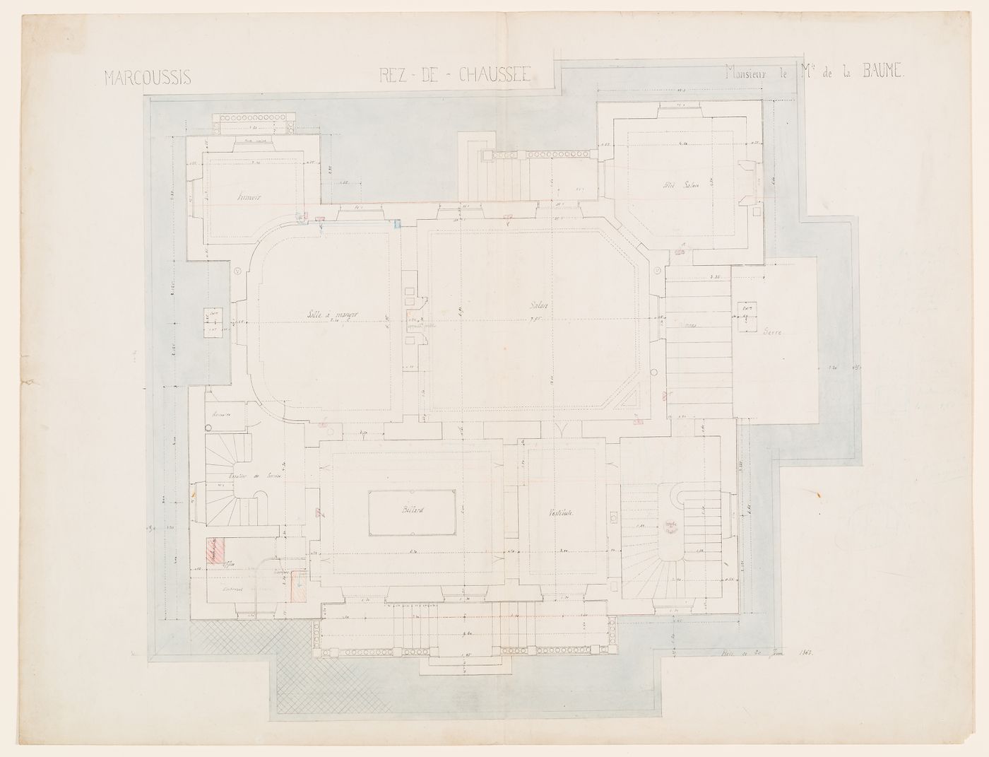 Château de Marcoussis: Ground floor plan, possibly showing the foundation