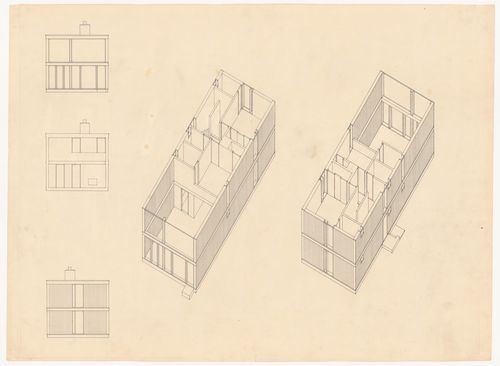 Axonometrics and elevations for Ithaca House