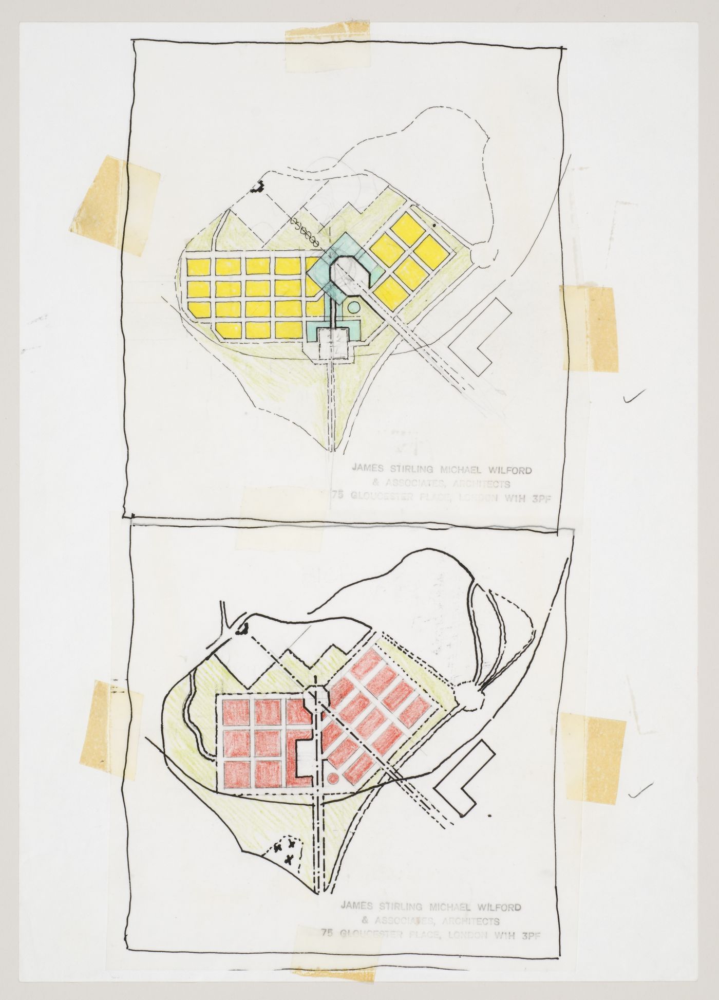 New Town Centre, Caselecchio di Reno, Italy: plans