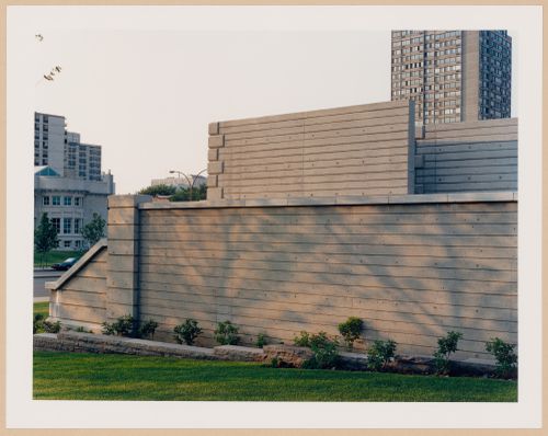 CCA Garden: Partial view of the Arcade showing the Canadian Centre for Architecture on the far left, Canadian Centre for Architecture Garden, Montréal, Québec, Canada