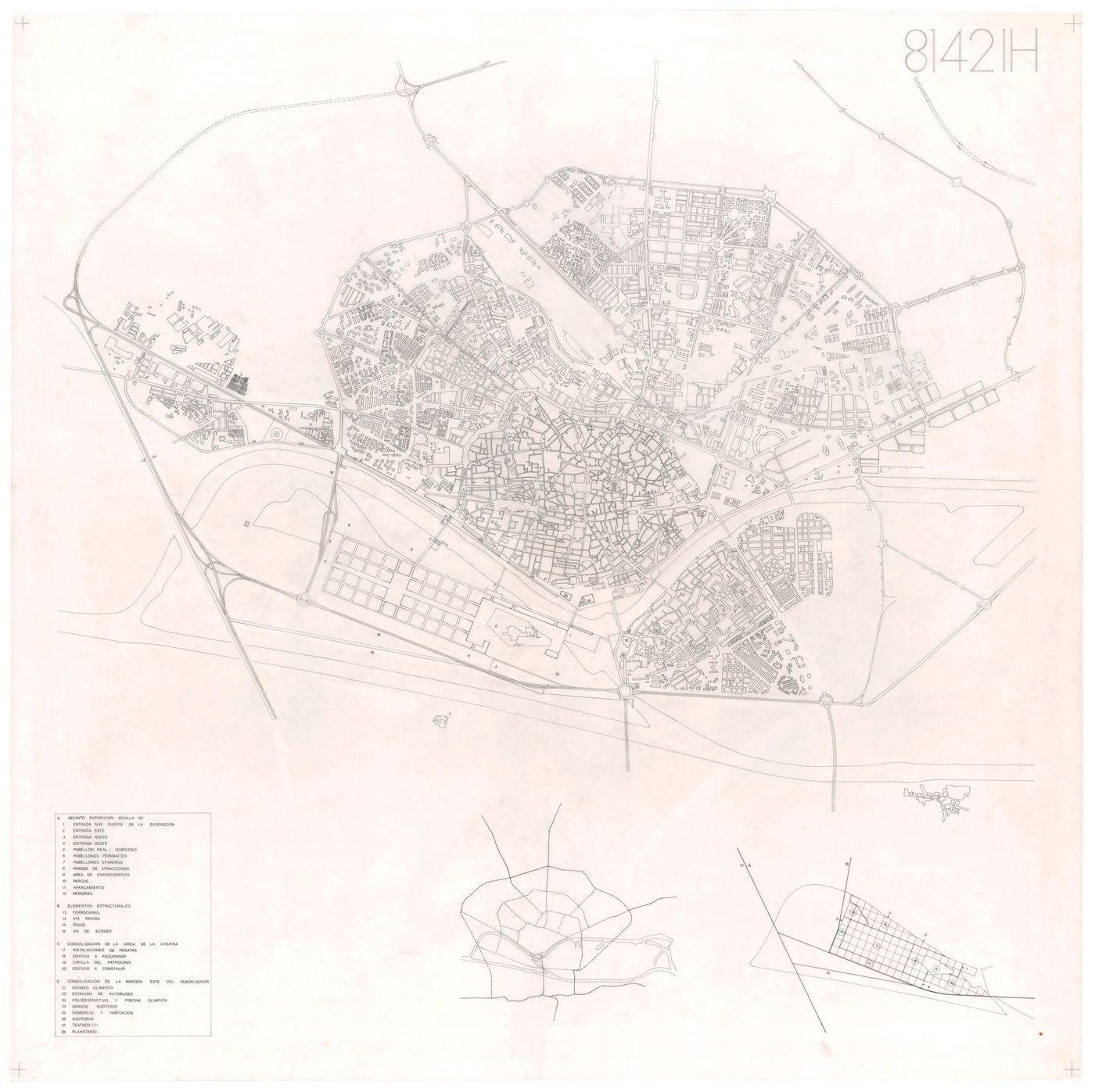 Site plan for Plano Geral da Expo '92, Seville, Spain