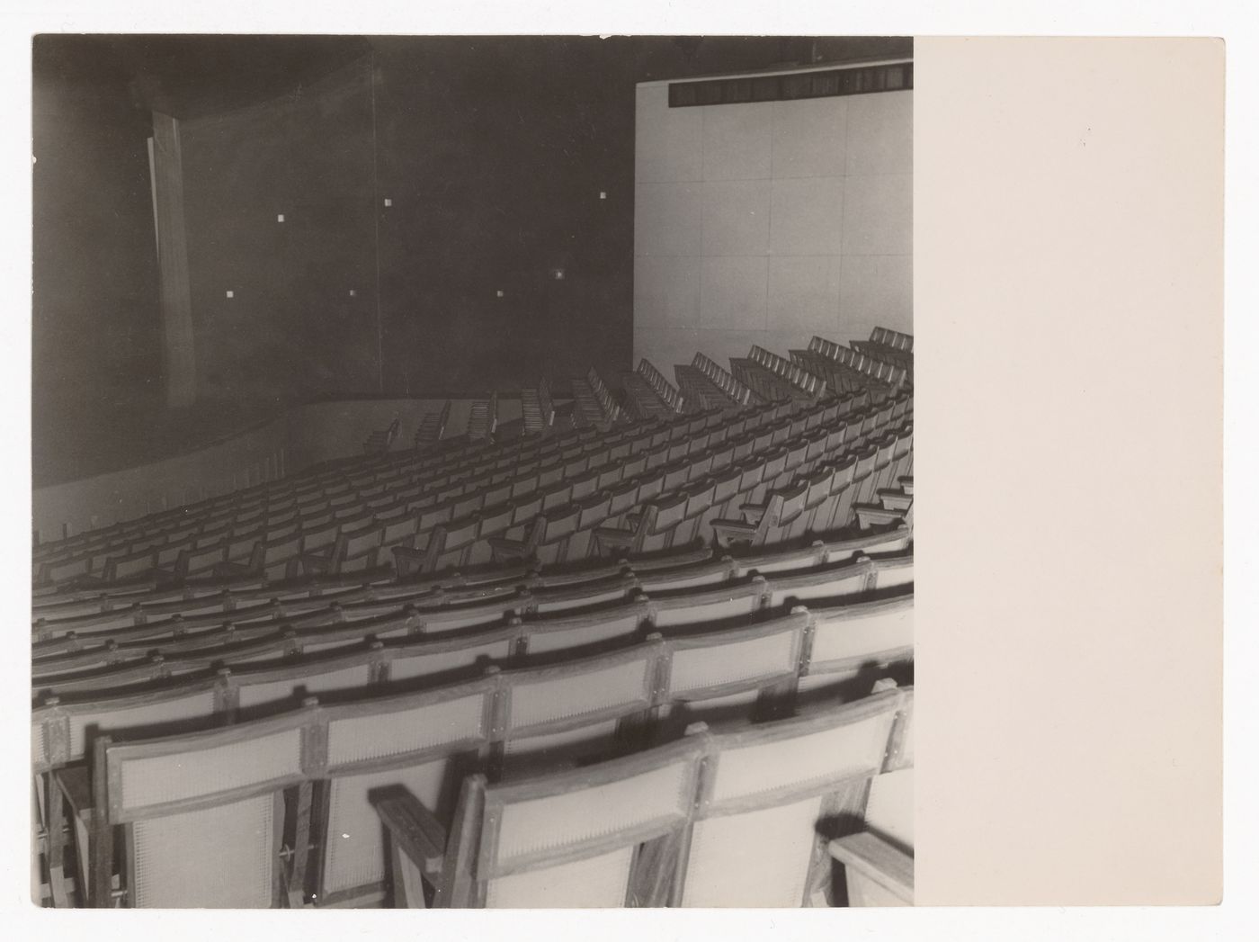 Photograph of auditorium for Tagore Theatre project, Chandigarh, India