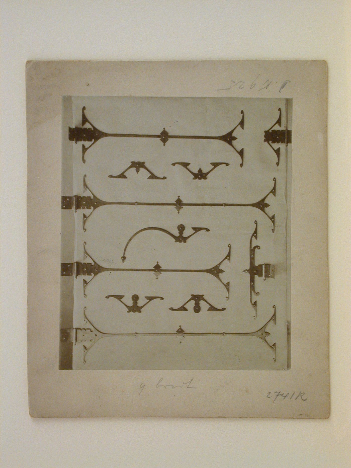 Interior view of iron door hinges, Amsterdam, Netherlands