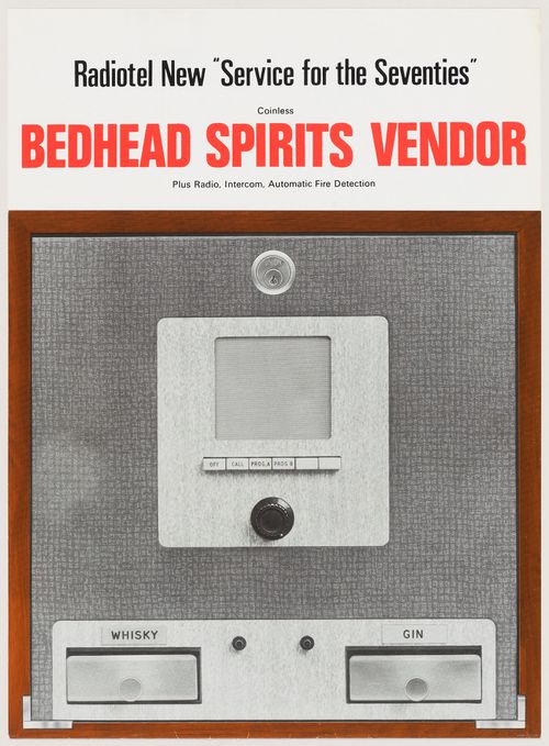 Promotional leaflet for Radiotel Bedhead Spirits Vendor