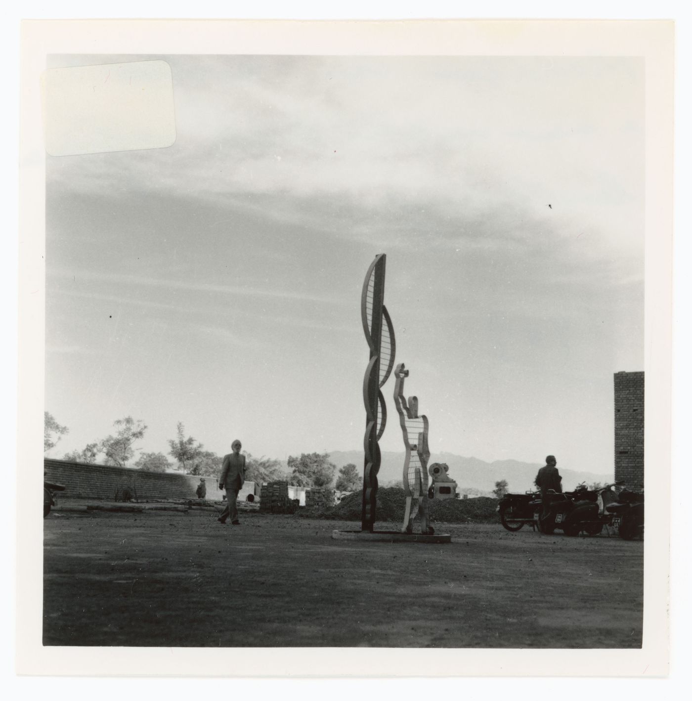 View of a Modulor man sculpture, Chandigarh, India