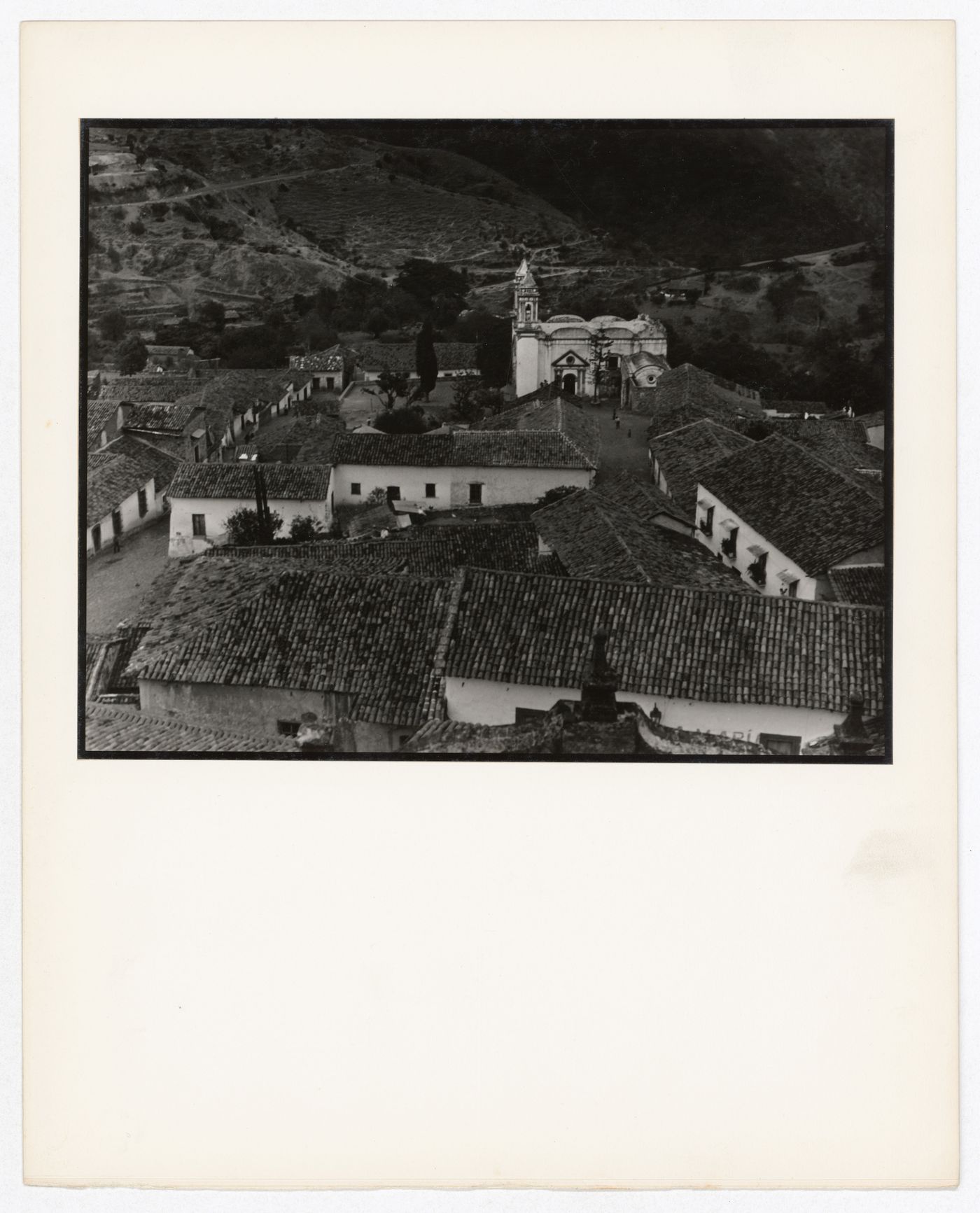 View of roof tops and a church, from Santa Prisca, Taxco de Alarcón, Mexico