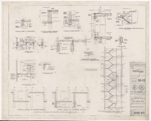Superstructure details for Twin Parks West, Site 10-12, Bronx, New York