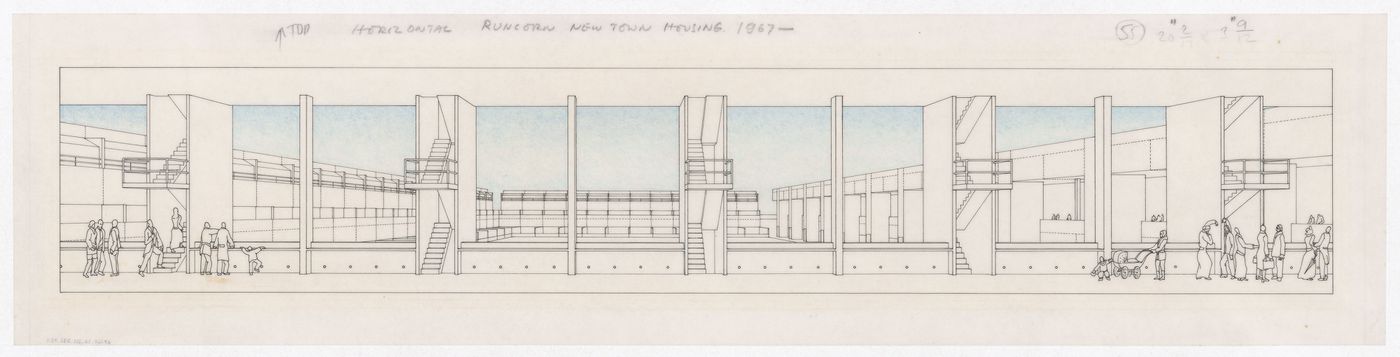 Perspective for Southgate Housing, Phases I and IA, Runcorn, England