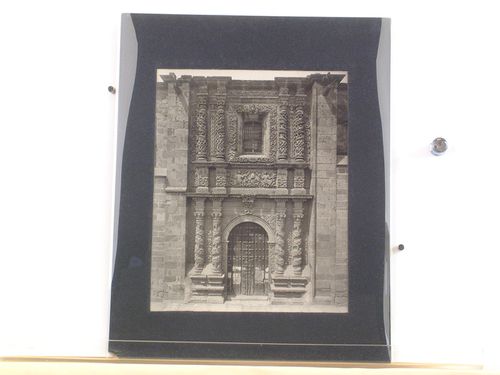 View of a portal of the south façade of the Church of the Convento de Santa Mónica, Guadalajara, Mexico