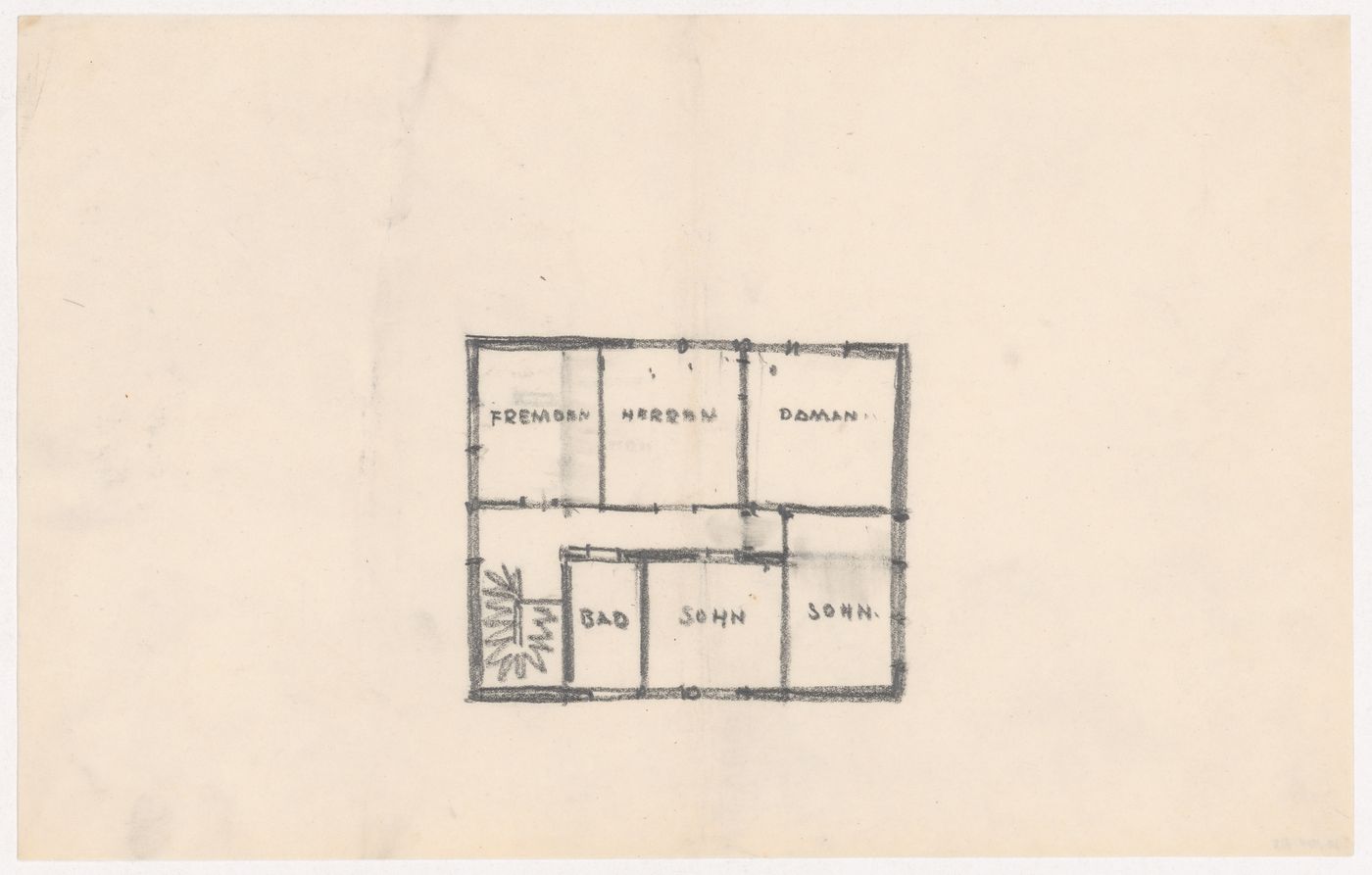 Dexel House, Jena, Germany: Upper level plan