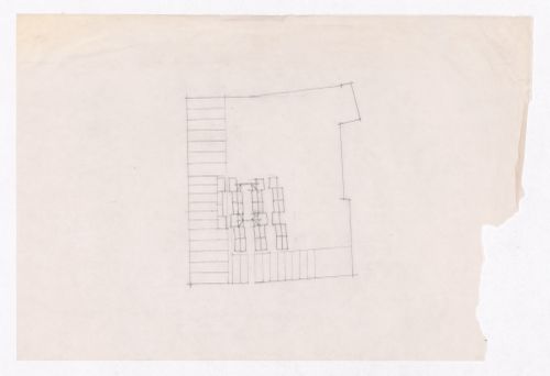 Sketch for Minimum Cost Housing Group's plot in Aranya township, India, for Aranya Housing Project