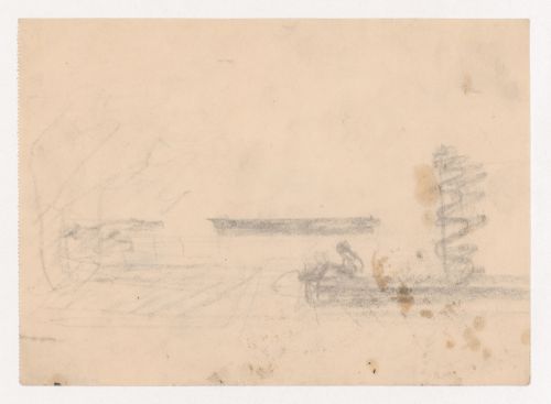 Perspective sketch for the Metallurgy Building, Illinois Institute of Technology, Chicago