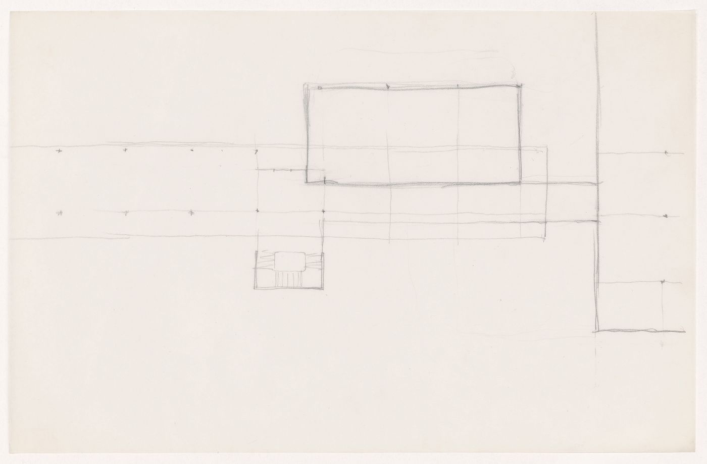 Sketch plan for a campus building for Illinois Institute of Technology