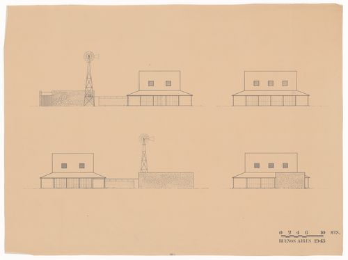 Elevations for Casa en el campo, Partido de General Pueyrredón, Argentina