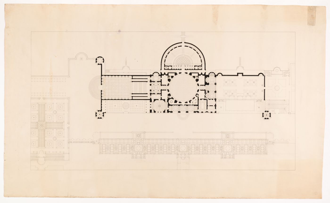 Plan de la Villa Madama, Rome, Italie