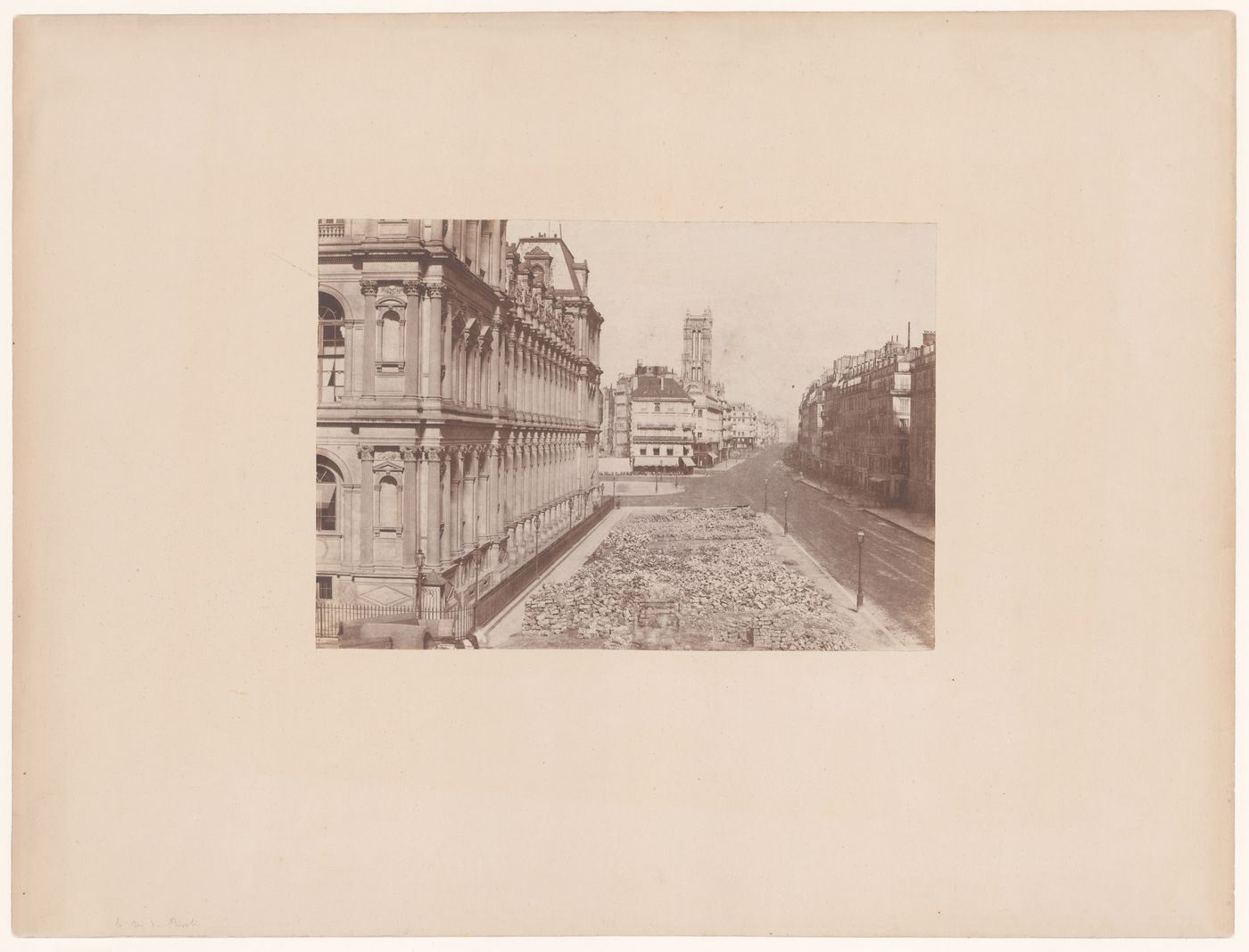 Rue de Rivoli looking toward the Tour Saint Jacques, Paris, France