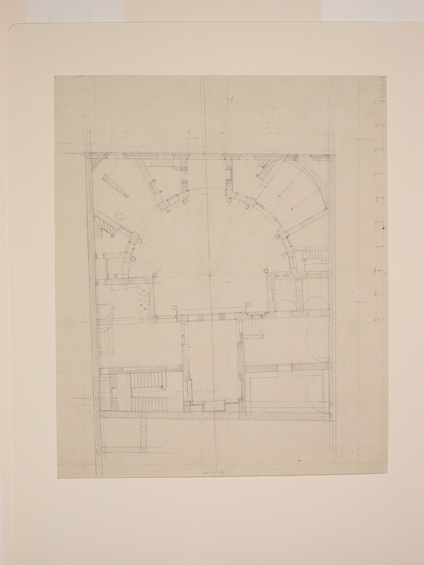 Maison rue Pelletier,travaux privés - plan, upper floor pencil only -