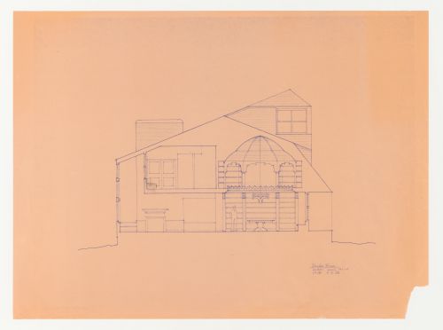 Section looking south for the Hanks-Paré Residence, Tuxedo Park, New York