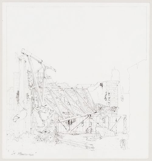 Chandler North Building, Department of Chemistry, Columbia University, New York, New York: perspective of building in decay