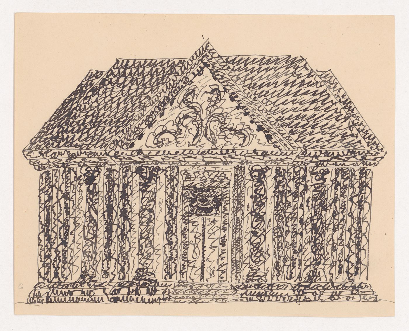 Visionary design for the front elevation of a chapel