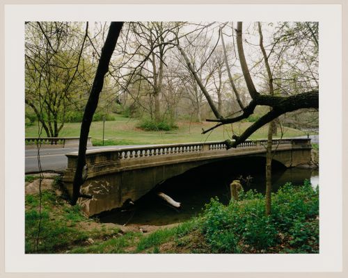 Viewing Olmsted: View of Low concrete bridge with Balusters Bridge (No. 5), Cherokee Park, Louisville, Kentucky