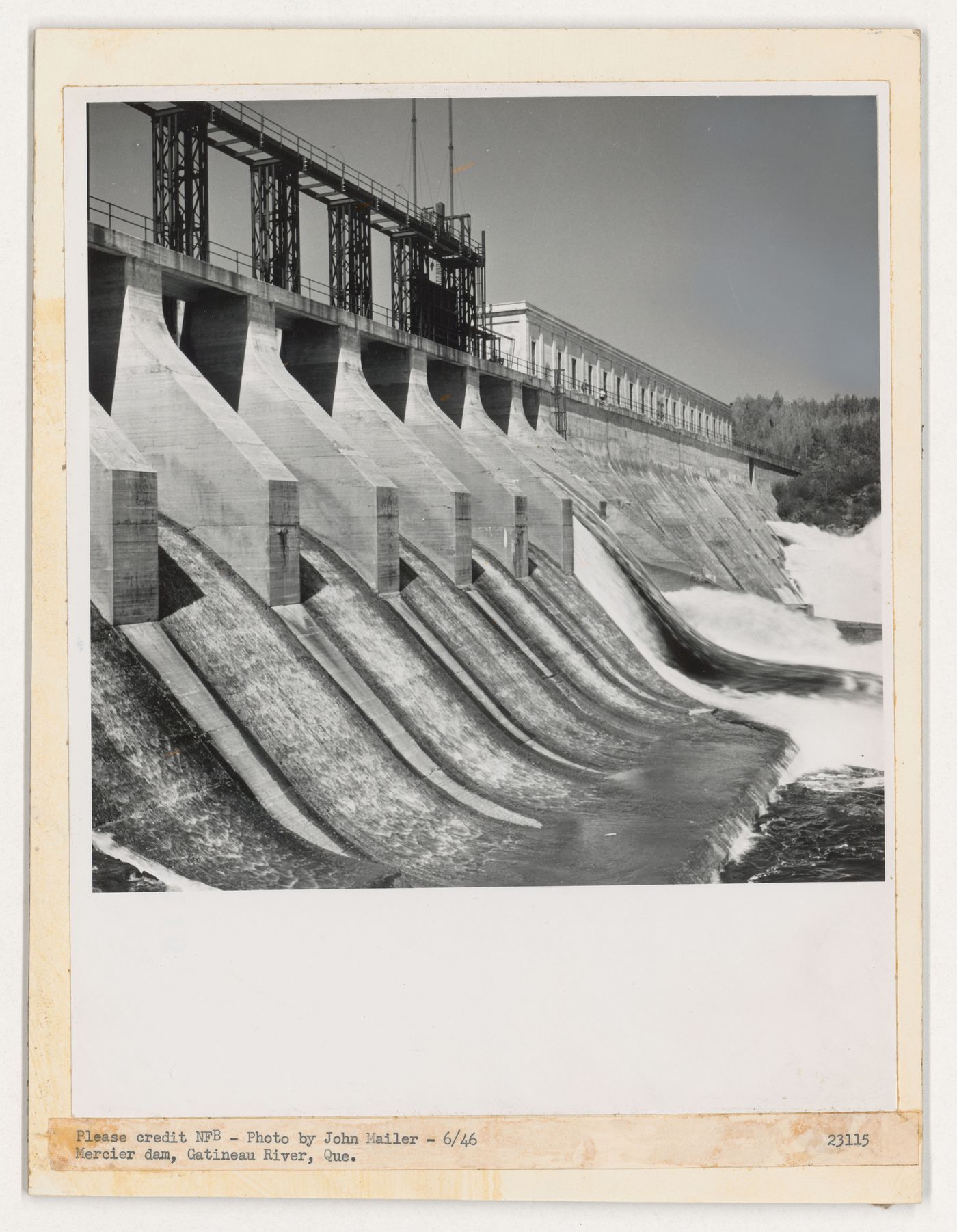 Photograph of Mercier Dam (Gatineau River)
