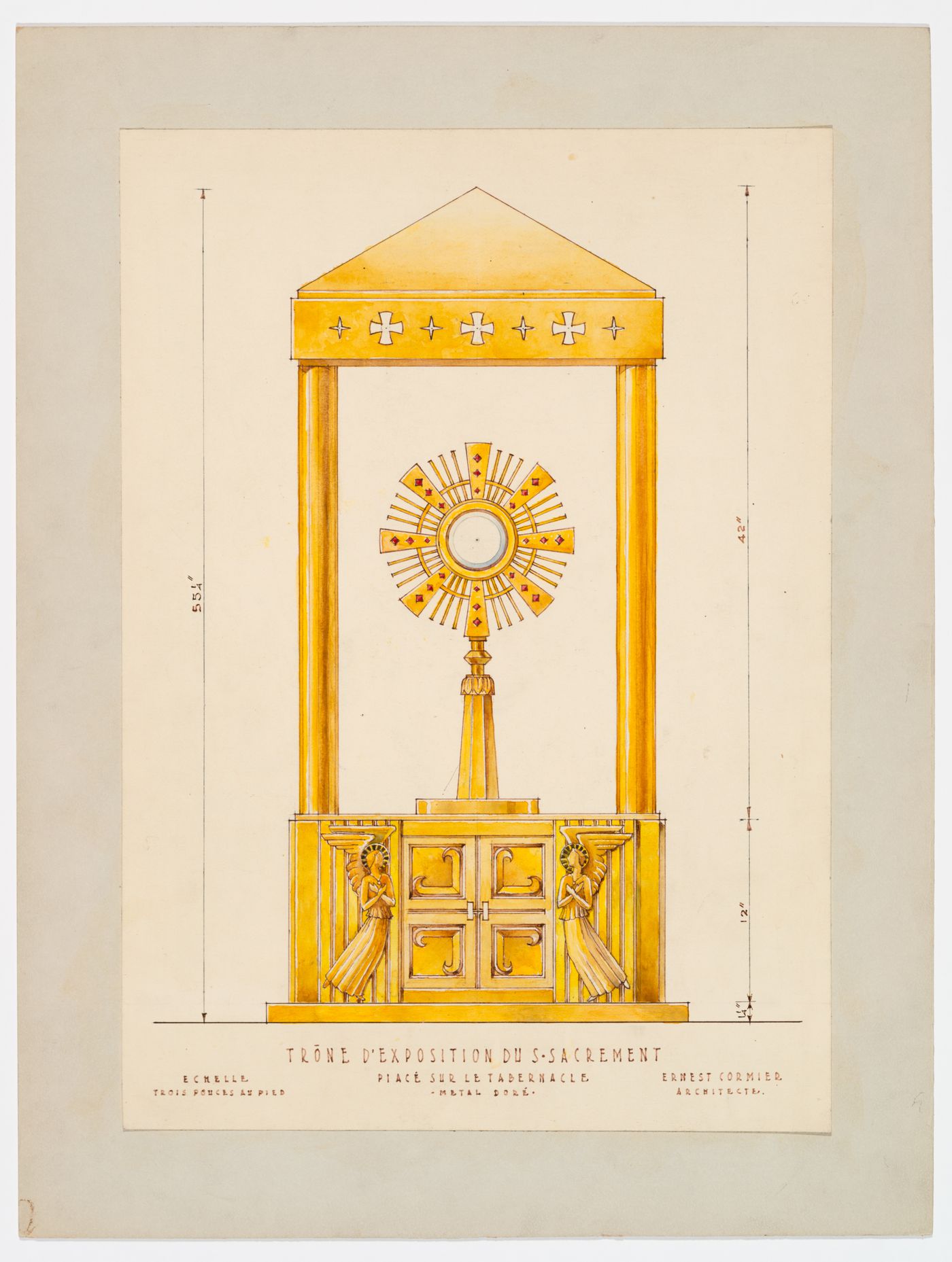 Trône d'exposition du Saint-Sacrament, Grand séminaire de Québec, Québec, Canada (1940-1972)