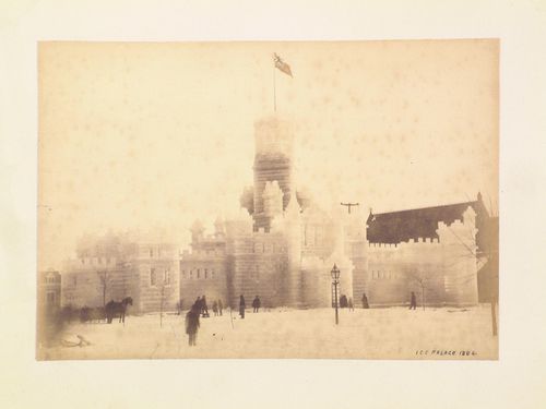 View of the Ice Palace of 1884, Dominion Square, Montréal, Québec