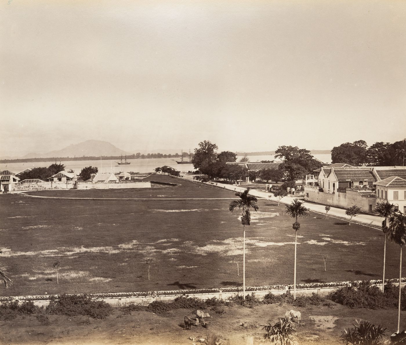 View of Penang (now Pinang, Malaysia) with the harbour in the background