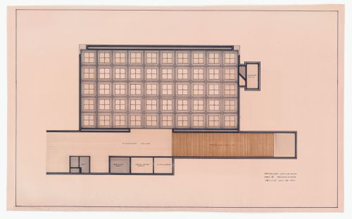 Area B second floor reflected ceiling plan for Henry Moore Sculpture Centre, Art Gallery of Ontario, Stage I Expansion, Toronto