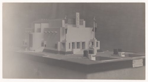 View of a model for the exhibition pavillion, Salon des artistes décorateurs, Paris, Frace