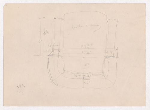 Various documents and drawings including furniture design and office renovation: File G 699