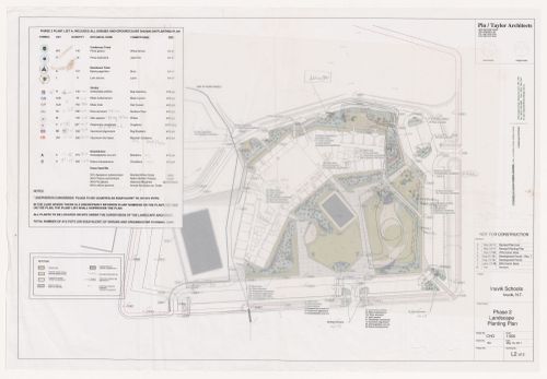 Planting plan for Inuvik School, Inuvik, Northwest Territories