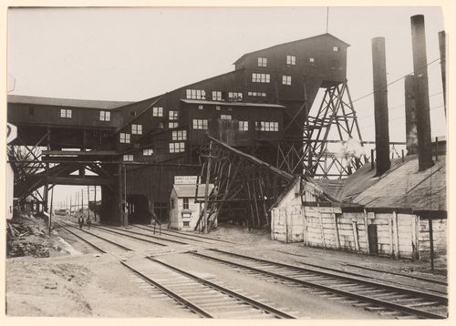 View of coal breaker at Chauncy Colliery, Chauncy, Pennsylvania, United States