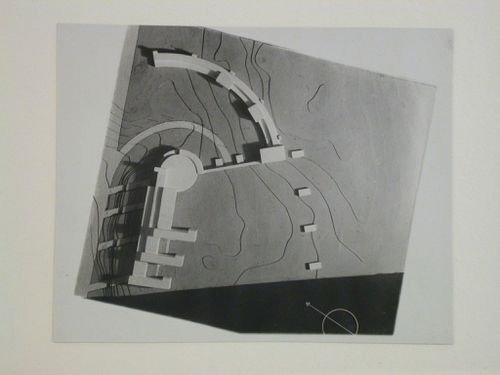 Photograph of a model for an Academy of Sciences building, Minsk, Soviet Union (now in Belarus)
