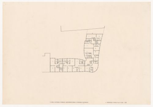 Plan for typical flat for Edificio de Apartamentos Bonjour Tristesse [Bonjour Tristesse residential complex], Block 121, Berlin, Germany