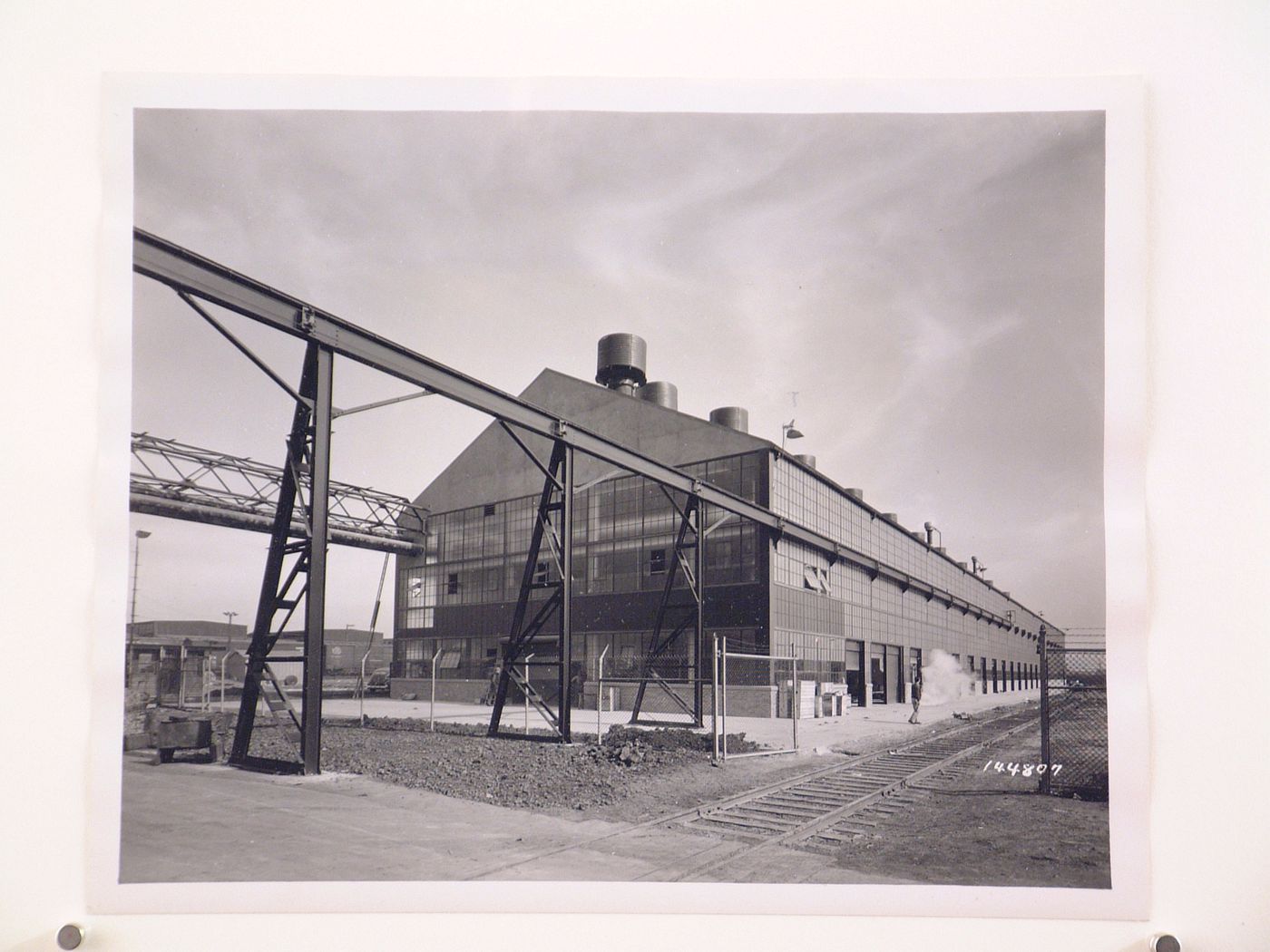 View of the Forge and Heat Treat Building, Chrysler Corporation Dodge division Automobile Assembly Plant, Huber Avenue, Detroit, Michigan