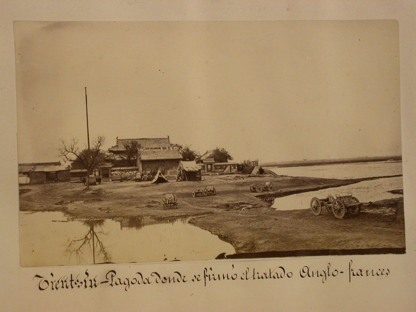 View of a pagoda near Tientsin (now Tianjin), China