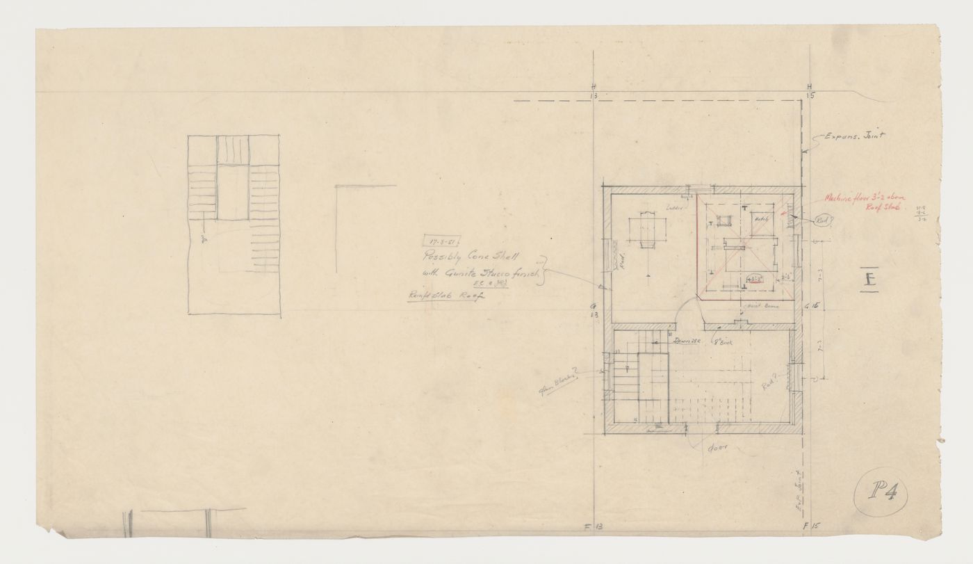 Plan d'un toit en dalles de béton armé, Imprimerie Nationale du Canada, Hull, Québec, Canada